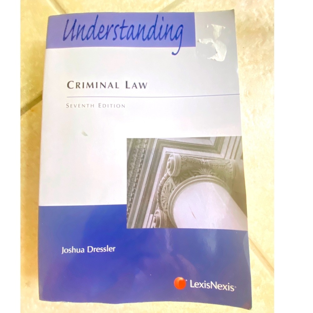 LexisNexis Understanding Criminal Law Joshua Dressler 7th Edition Textbook Good